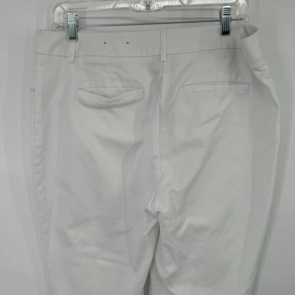 Chico's So Slimming White Crop Pants Size 12 Cotton stretch pockets - Picture 11 of 11